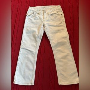 Banana Republic white capri jeans.